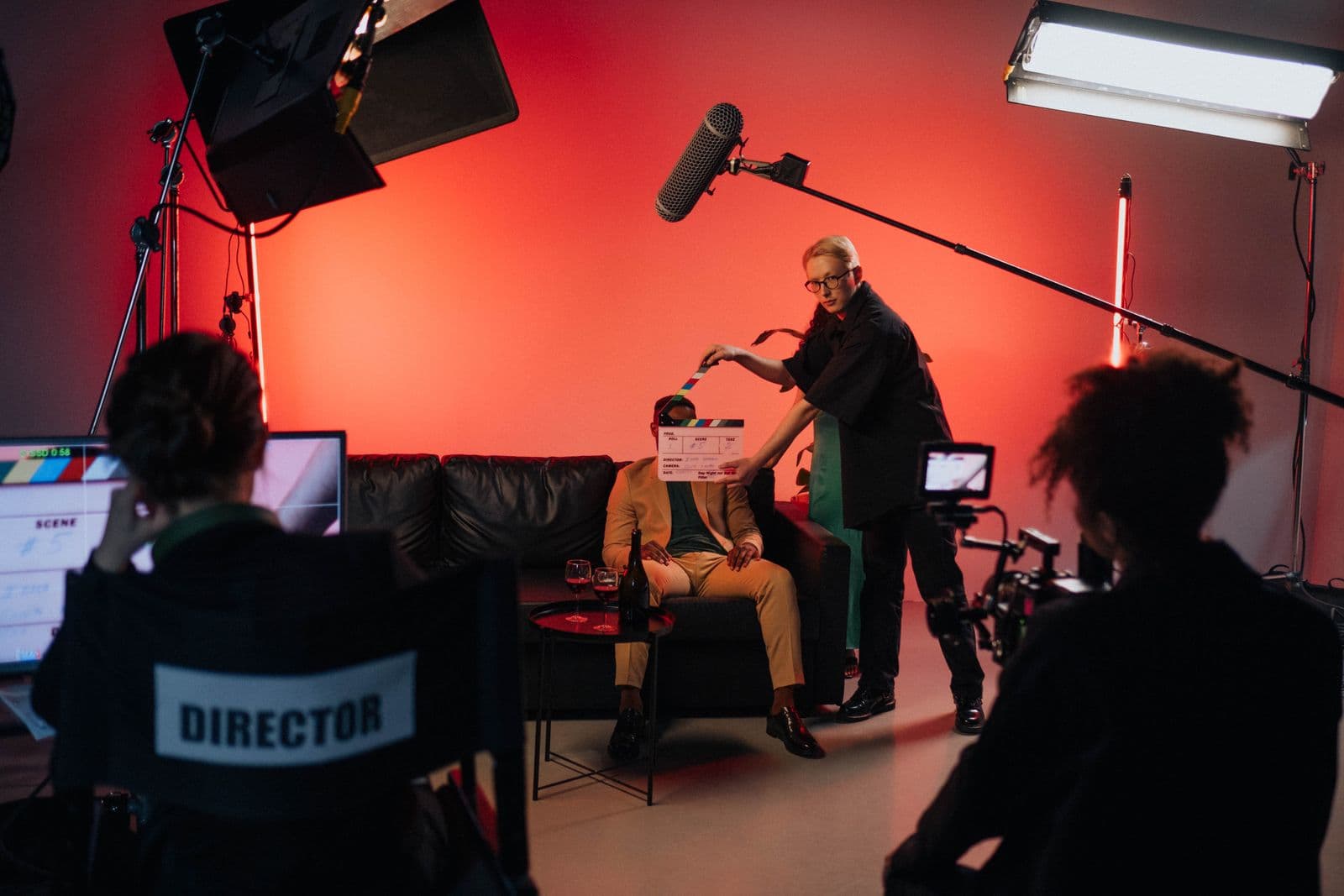 Producție de film — echipa Bravo Studio pe platou
